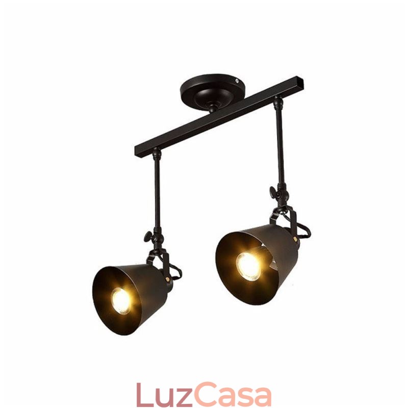 Luminária de teto rústica de ferro estilo country vintage