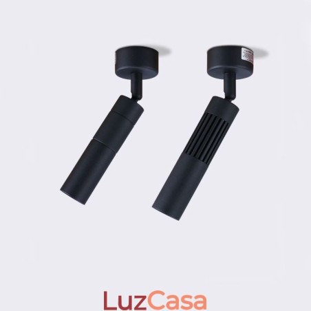 Holofote COB giratório Holofote de teto preto (luz única) Holofote COB giratório Holofote de teto preto (luz única)