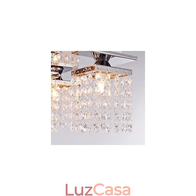 Luminária de Teto Cristal Moderna 5 Luzes