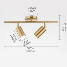 Modern Simple Spotlight Alumínio Trilho de teto Luz