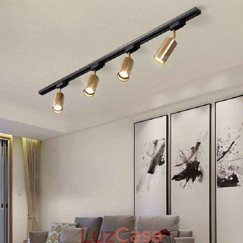 Modern Simple Spotlight Alumínio Trilho de teto Luz
