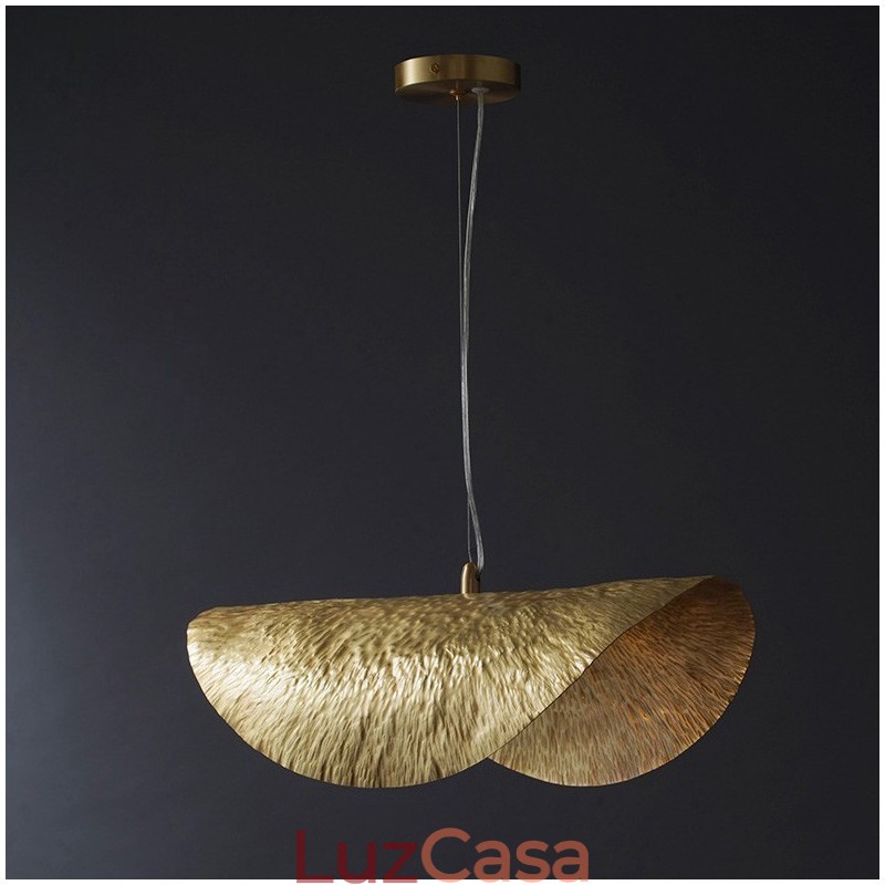 Luminária pendente clássica tradicional de latão puro em metal