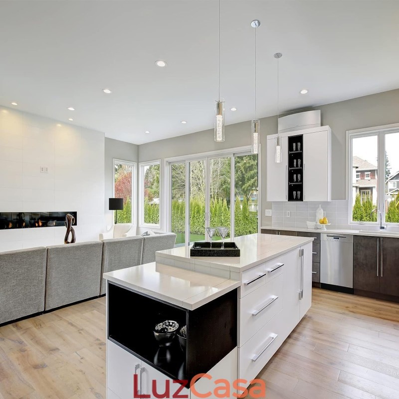 Luminária pendente artística de 3 luzes com cúpulas de vidro e base de lâmpada G4