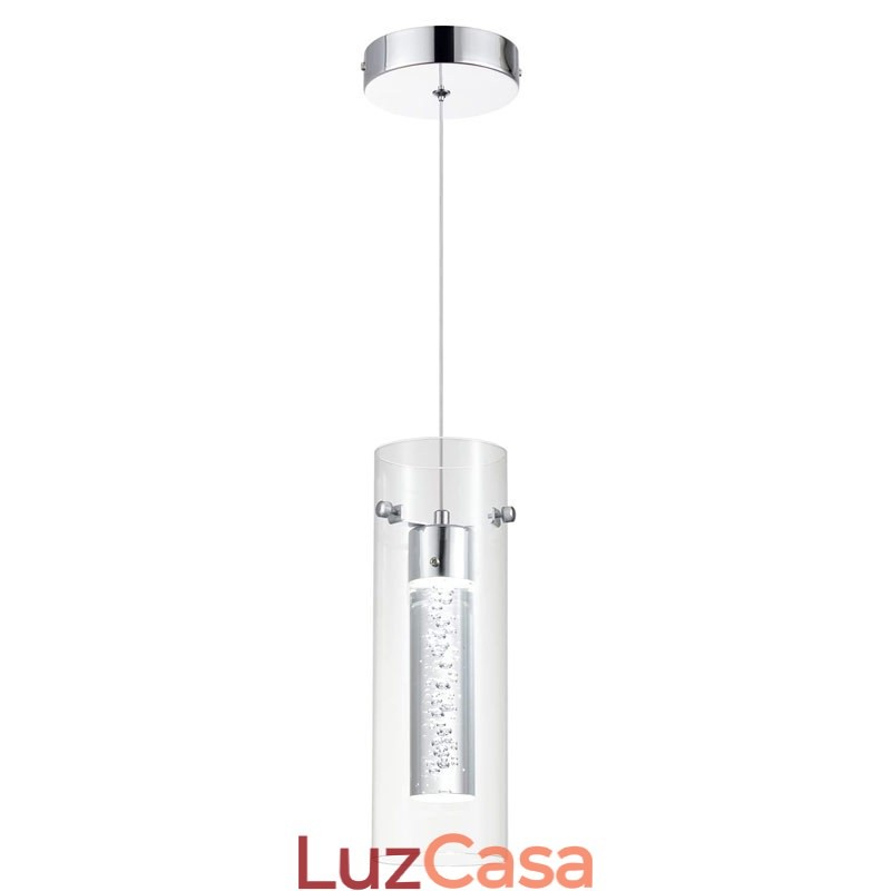 Luminária pendente artística de 3 luzes com cúpulas de vidro e base de lâmpada G4