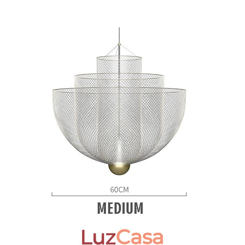 Nordic Grid Designer Criativo e Único Forma Arte Luminária Decorativa Pendente