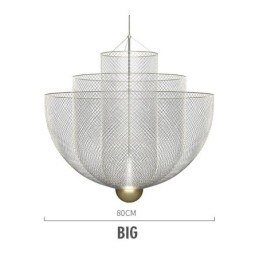 Nordic Grid Designer Criativo e Único Forma Arte Luminária Decorativa Pendente