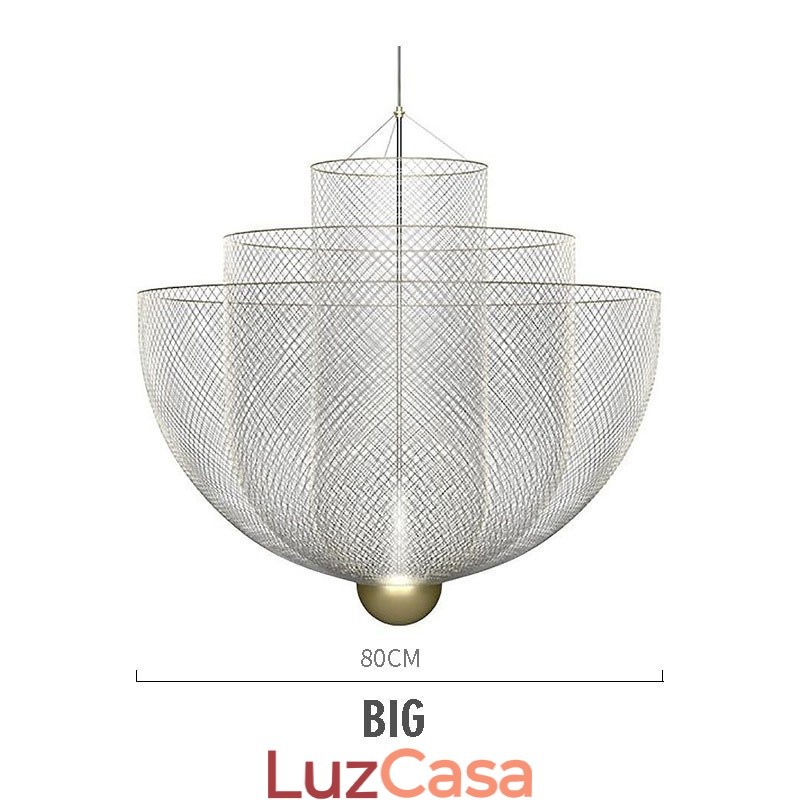 Nordic Grid Designer Criativo e Único Forma Arte Luminária Decorativa Pendente
