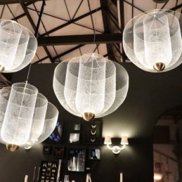 Nordic Grid Designer Criativo e Único Forma Arte Luminária Decorativa Pendente