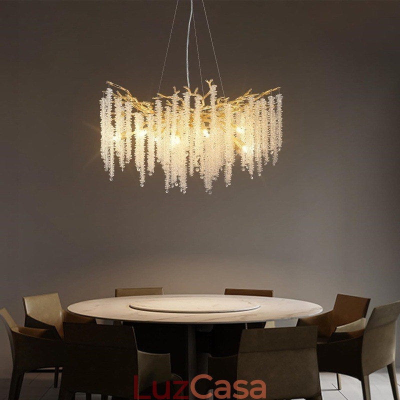 Lustre de cristal moderno e requintado