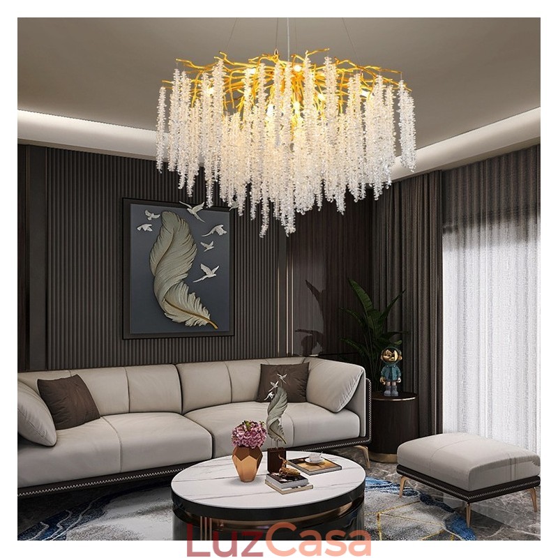 Lustre de cristal moderno e requintado