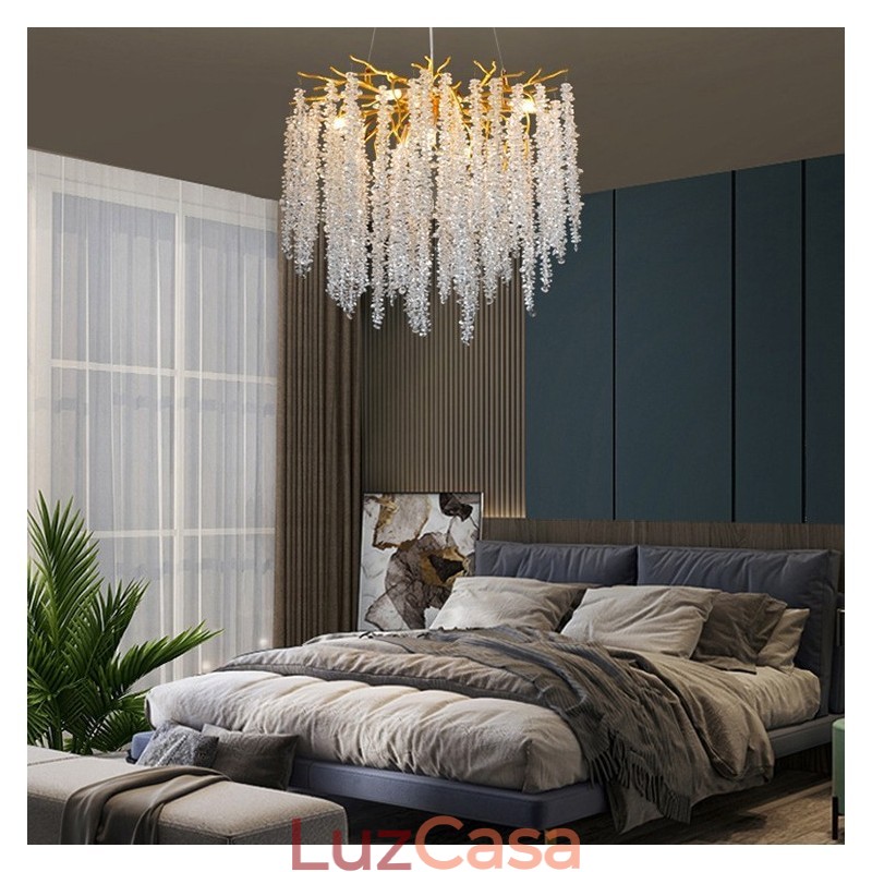 Lustre de cristal moderno e requintado