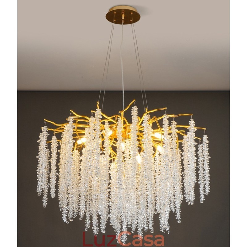 Lustre de cristal moderno e requintado