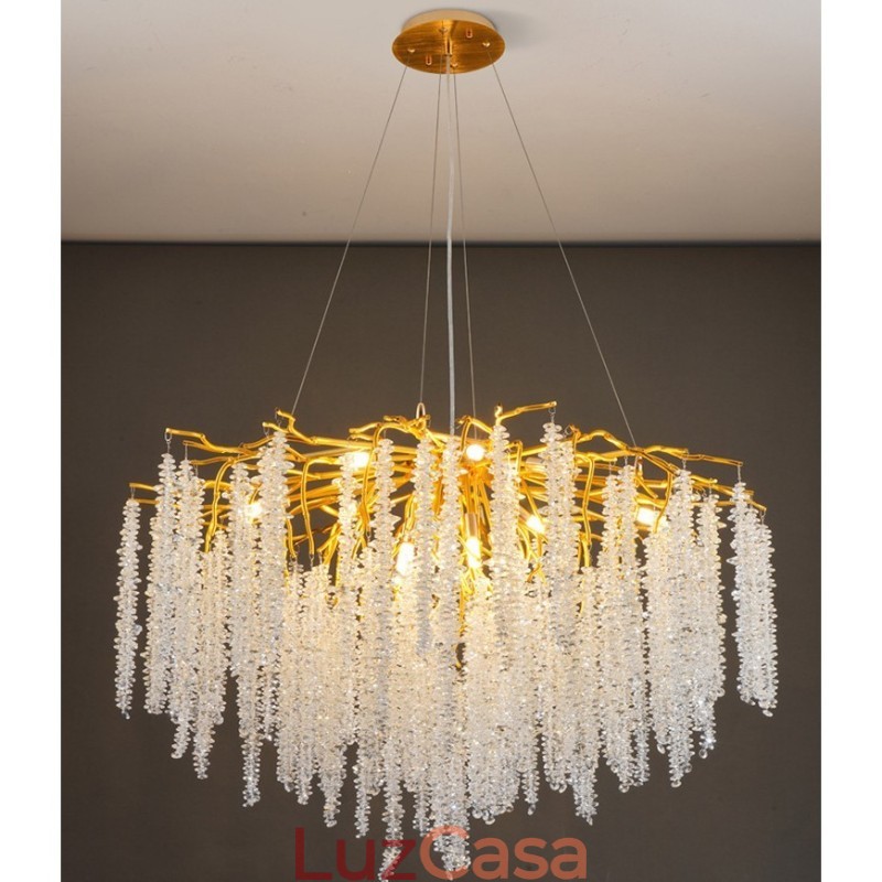Lustre de cristal moderno e requintado