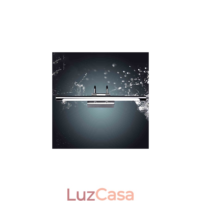 Luzes de espelho de aço inoxidável, luminárias de parede de banheiro de acrílico, luzes de maquiagem, branco frio, branco quente (tamanho: 57X13,5X15)