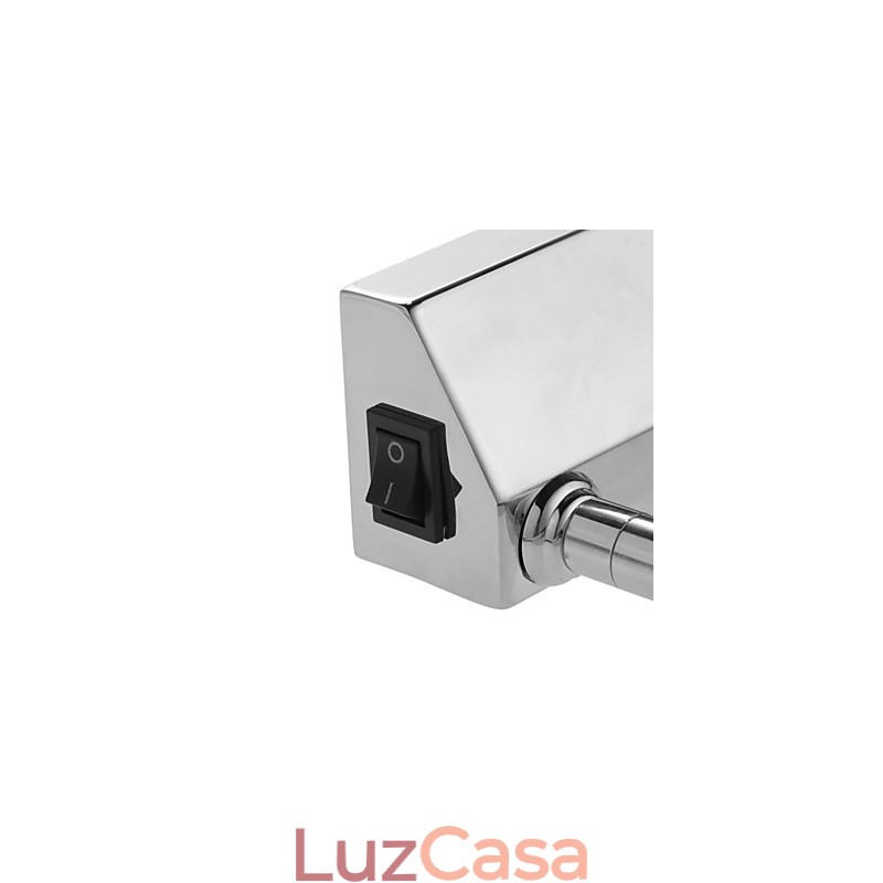 Luzes de espelho de aço inoxidável, luminárias de parede de banheiro de acrílico, luzes de maquiagem, branco frio, branco quente (tamanho: 57X13,5X15)
