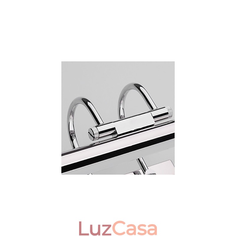 Luzes de espelho de aço inoxidável, luminárias de parede de banheiro de acrílico, luzes de maquiagem, branco frio, branco quente (tamanho: 57X13,5X15)