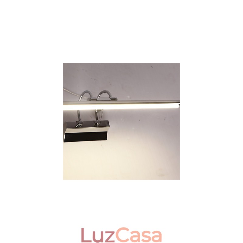 Luzes de espelho de aço inoxidável, luminárias de parede de banheiro de acrílico, luzes de maquiagem, branco frio, branco quente (tamanho: 57X13,5X15)