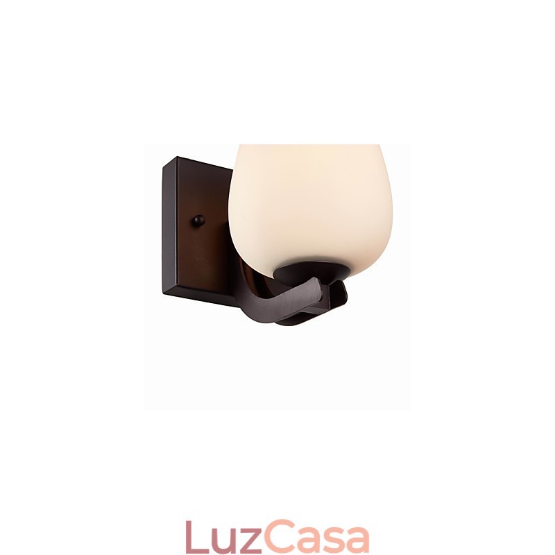 Luminária de parede de ferro com cúpula de vidro, arandelas de parede clássicas e modernas