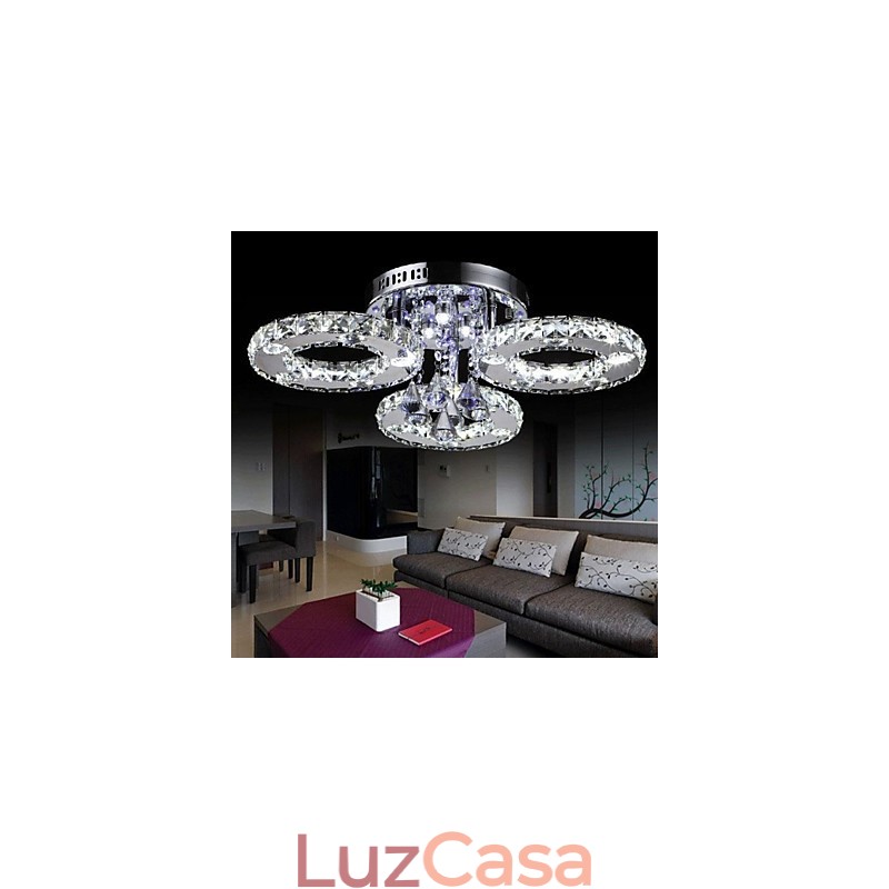 Moderno Contemporâneo Cristal Cromado Metal Montagem Embutida