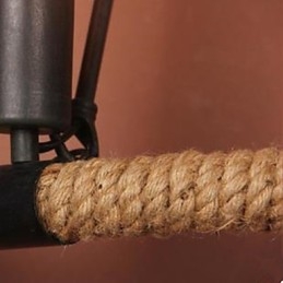 Luminária de parede em corda de cânhamo semicircular contratada para escada de varanda