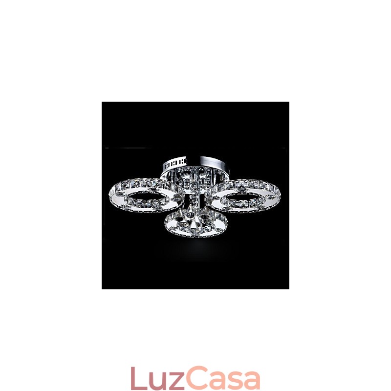 Moderno Contemporâneo Cristal Cromado Metal Montagem Embutida