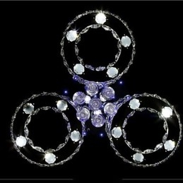 Moderno Contemporâneo Cristal Cromado Metal Montagem Embutida