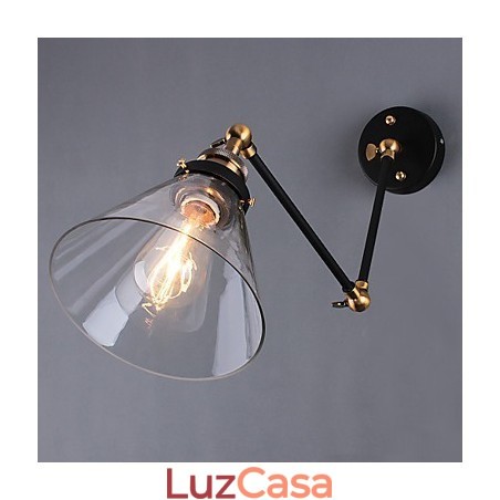 Luzes de braço oscilante Lodge rústico Metal