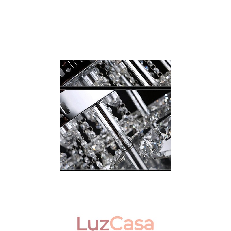 Moderno Contemporâneo Cristal Cromado Metal Montagem Embutida