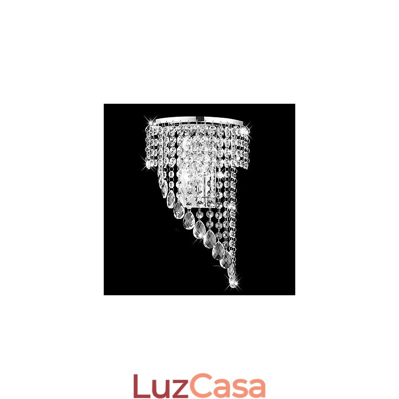 Luminárias de parede de cristal embutidas modernas contemporâneas de metal