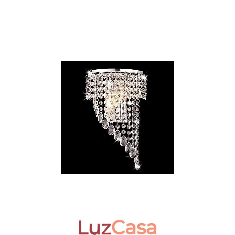 Luminárias de parede de cristal embutidas modernas contemporâneas de metal
