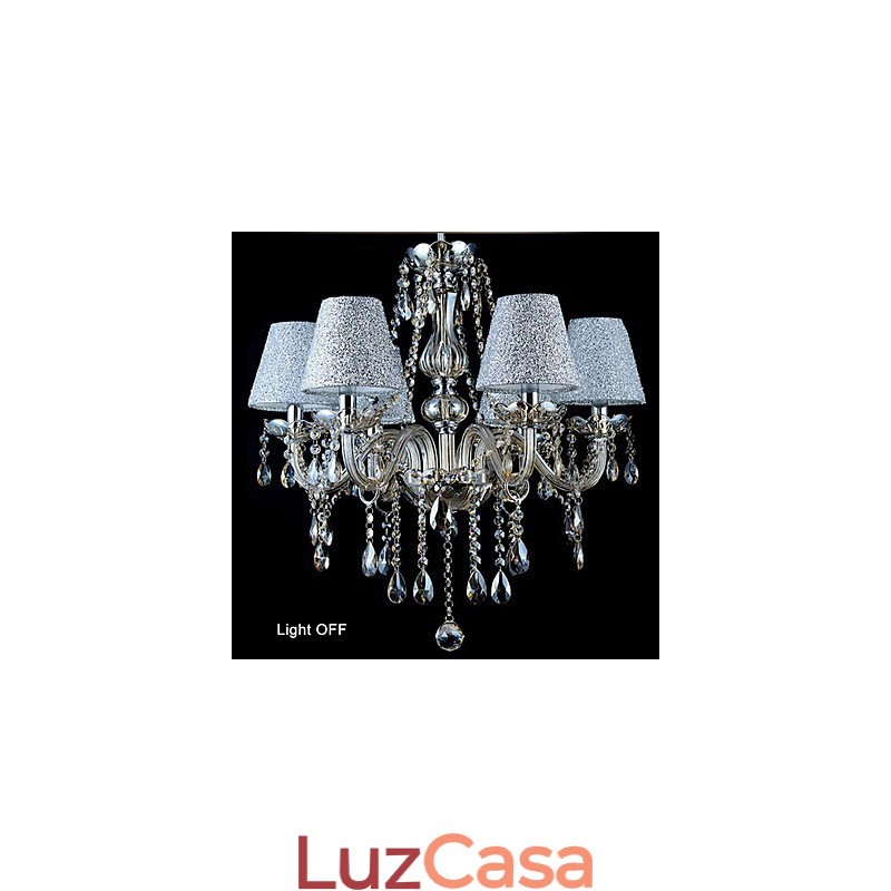 Lustre de vidro galvanizado de cristal clássico vintage moderno contemporâneo