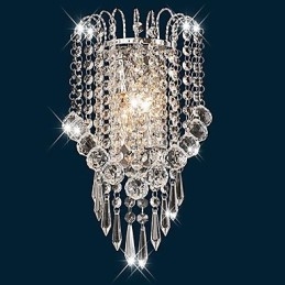 Luminárias de parede de cristal embutidas modernas contemporâneas de metal