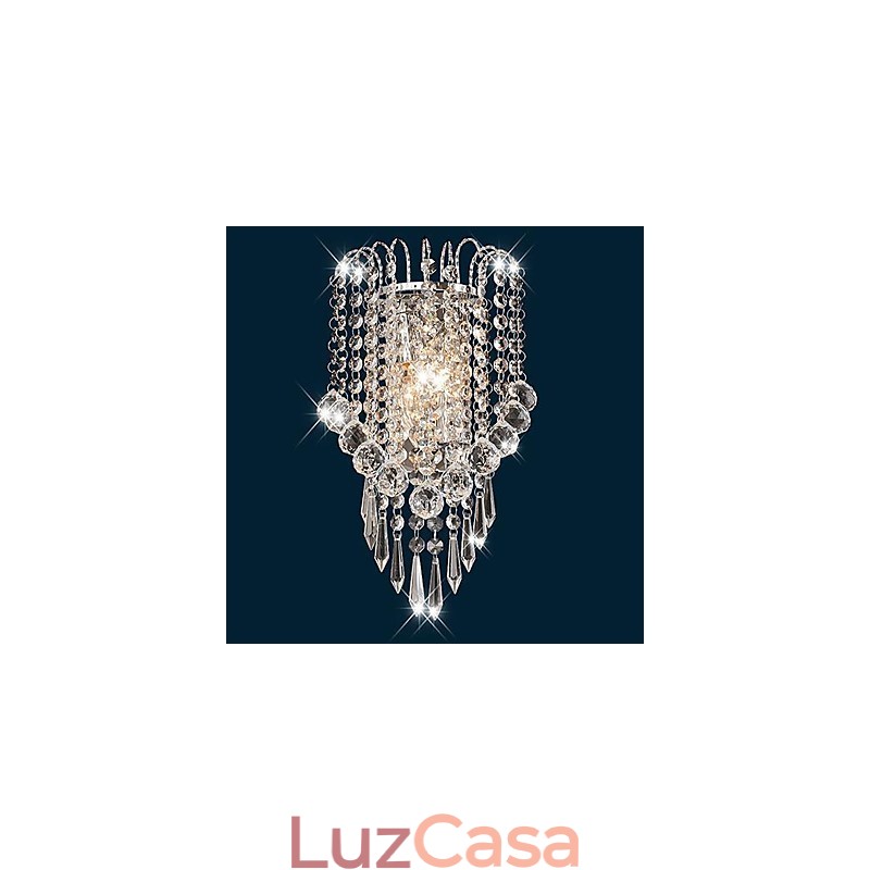 Luminárias de parede de cristal embutidas modernas contemporâneas de metal