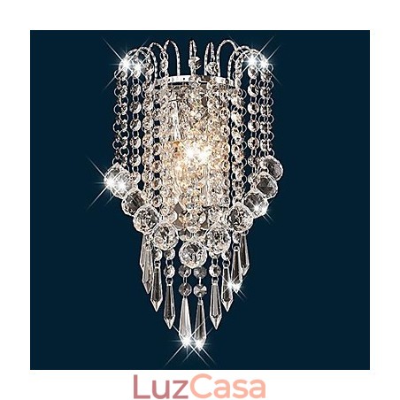 Luminárias de parede de cristal embutidas modernas contemporâneas de metal Luminárias de parede de cristal embutidas modernas contemporâneas de metal