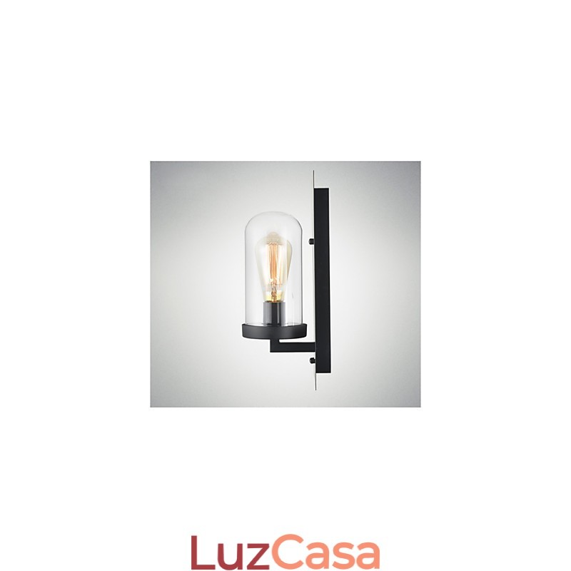 Luminárias de estilo rústico, arandela de vidro de ferro, luminária de parede retrô, luz dos EUA