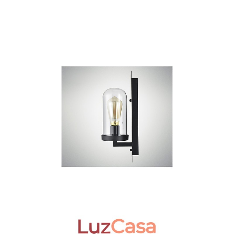 Luminárias de estilo rústico, arandela de vidro de ferro, luminária de parede retrô, luz dos EUA