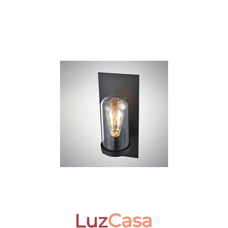 Luminárias de estilo rústico, arandela de vidro de ferro, luminária de parede retrô, luz dos EUA