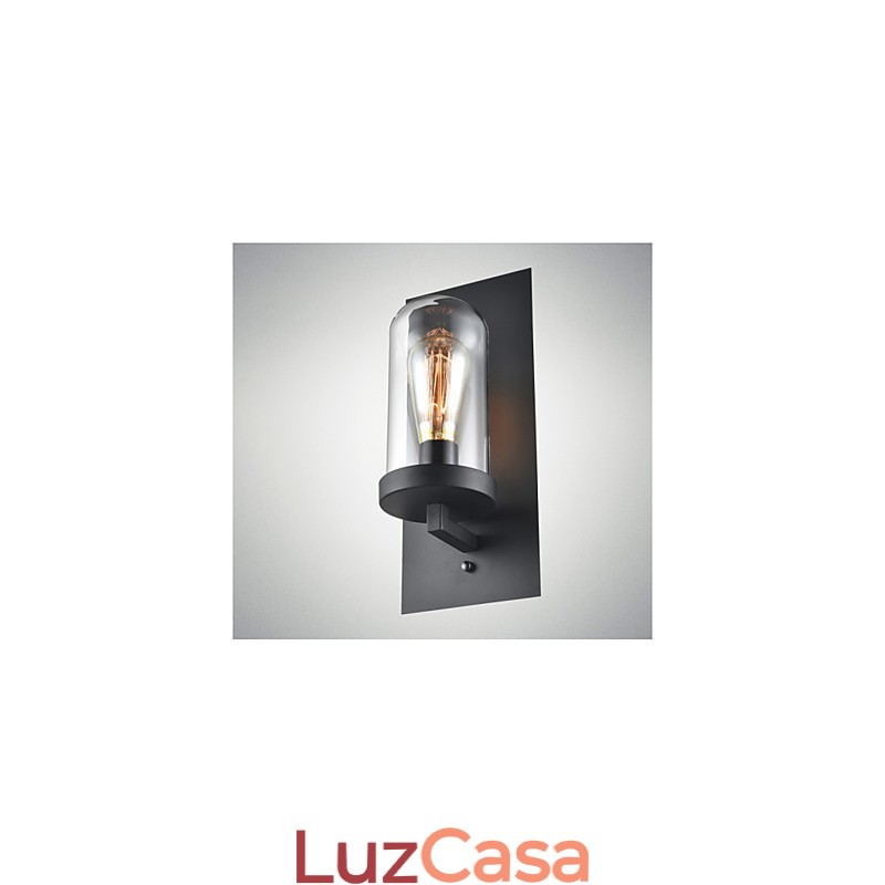 Luminárias de estilo rústico, arandela de vidro de ferro, luminária de parede retrô, luz dos EUA
