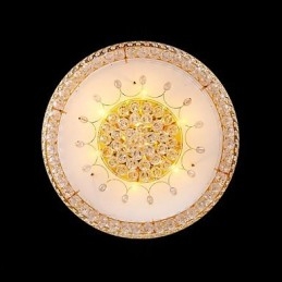 Luminária de teto redonda de cristal absorvente com cúpula de 80 cm de diâmetro e contém 15 lâmpadas