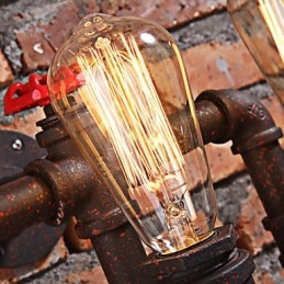 Apliques de parede estilo mini chalé rústico metal