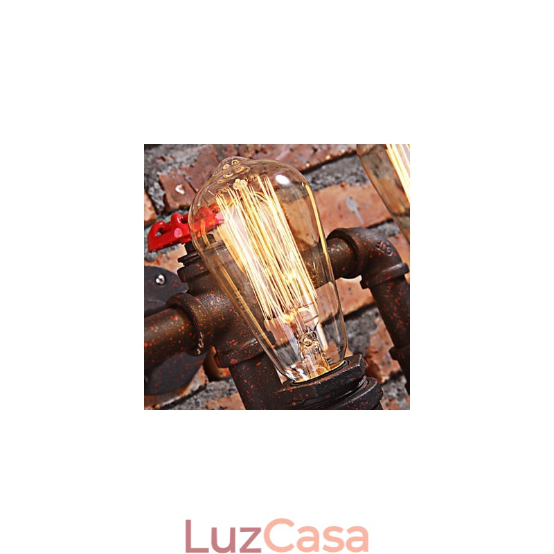 Apliques de parede estilo mini chalé rústico metal