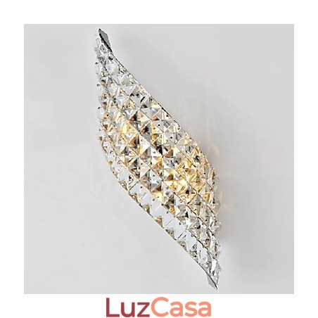 Luminária de parede de cristal moderna com incisão galvanizada e têmpera Luminária de parede de cristal moderna com incisão galvanizada e têmpera
