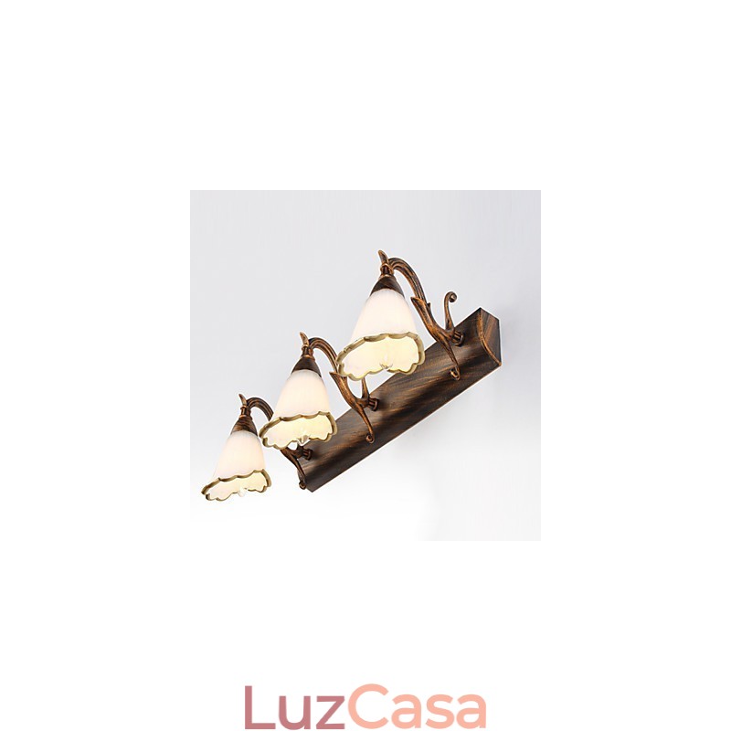 Arandelas de parede Iluminação de banheiro Luzes de parede de leitura Mini estilo rústico Lodge Metal