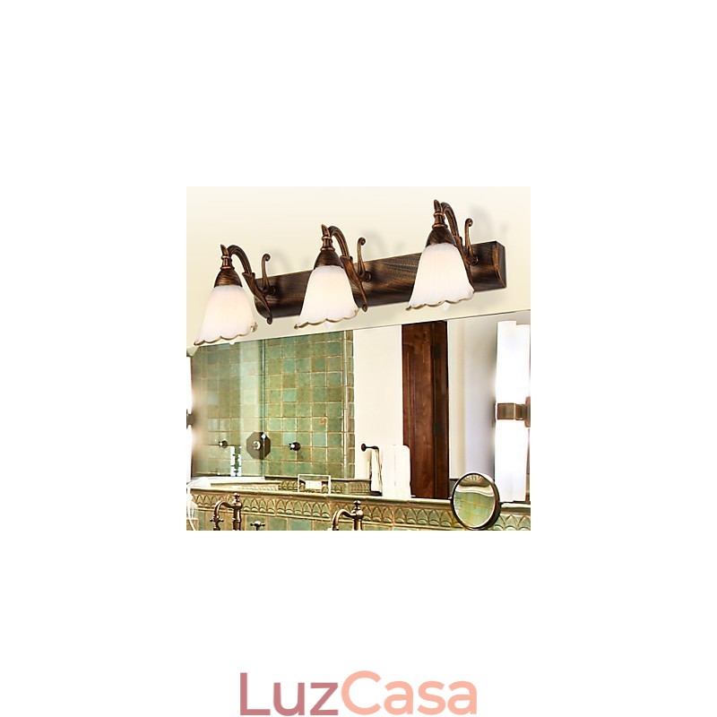 Arandelas de parede Iluminação de banheiro Luzes de parede de leitura Mini estilo rústico Lodge Metal