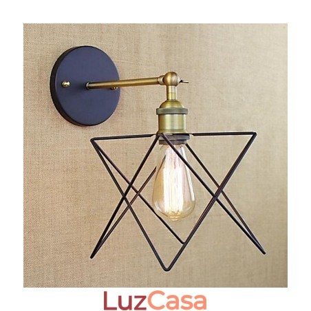 Luminária de parede de adorno de quarto americano Luminária de escada de ferro forjado Corredor Processo de corredor