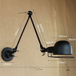 Apliques de parede Iluminação de banheiro Luzes de parede externas Luzes de parede de leitura Modernas contemporâneas Metal