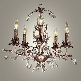 Lustre de metal de latão antigo estilo vela vintage