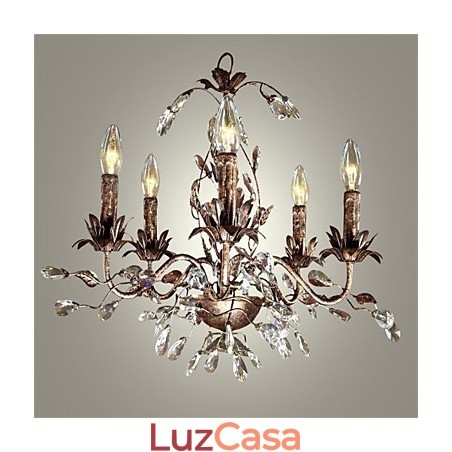 Lustre de metal de latão antigo estilo vela vintage Lustre de metal de latão antigo estilo vela vintage