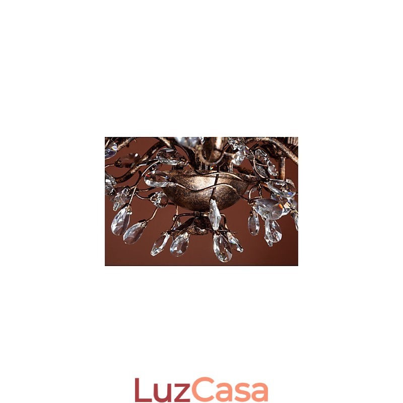 Lustre de metal de latão antigo estilo vela vintage