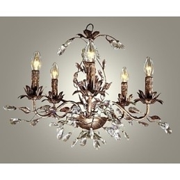 Lustre de metal de latão antigo estilo vela vintage